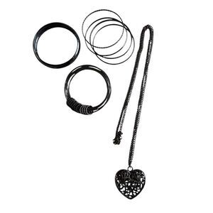 Jewelry Bundle Necklace, Pendant & Bangle Bracelets